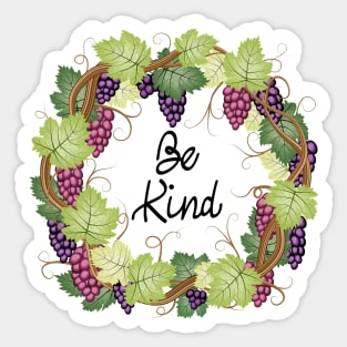 Be Kind - Grape Vines Sticker